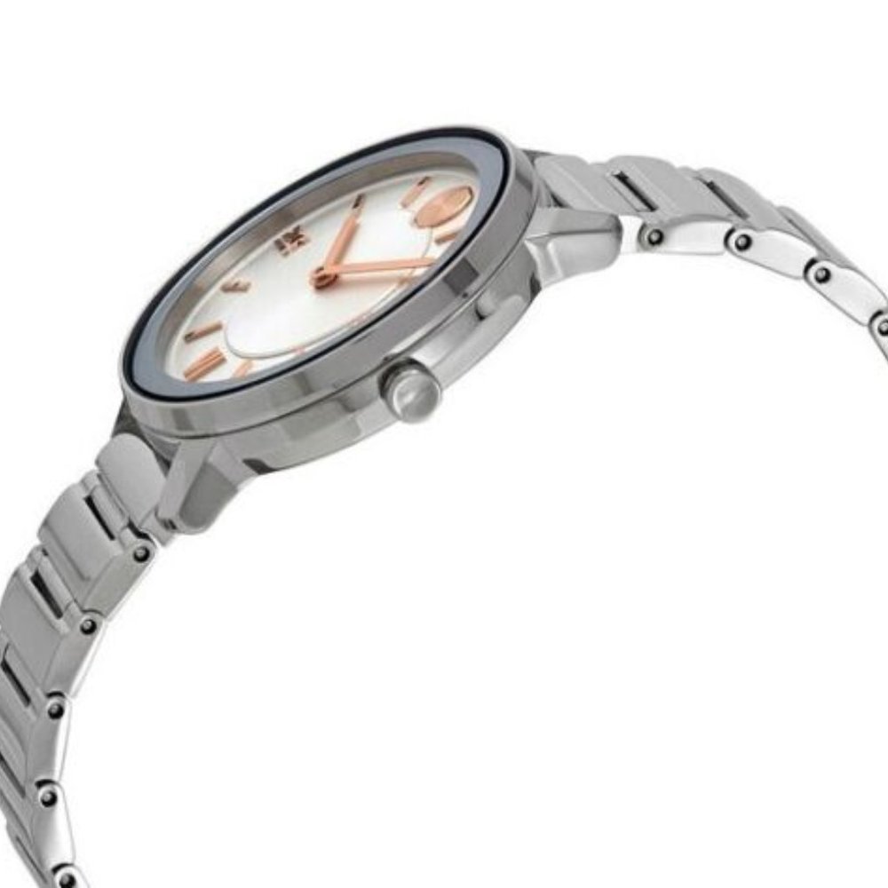 Movado Bold Women’s Silver Rose Gold Dial Silver Bracelet Watch 3600590 - Picture 4 of 5